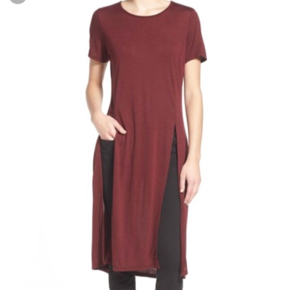 Sun & Shadow crew neck maxi